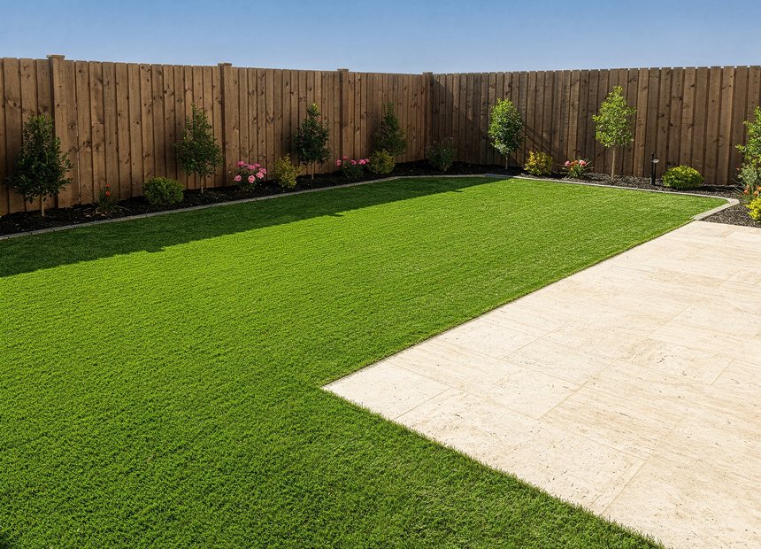 Artificial grass lawn in Huntersville, NC